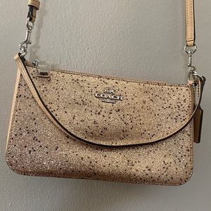Gold Glitter Coach Shoulder/Crossbody Bag